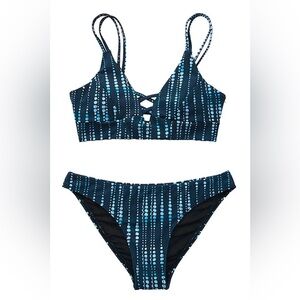 Women’s Dream Space Lace Up Bikini Swimsuit Set NWT Size S